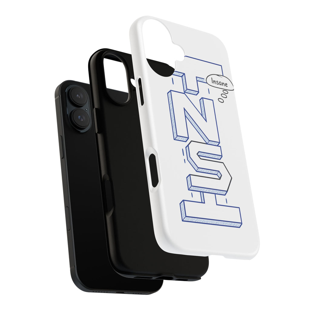 3D Bold Block Text Phone Case — Insane