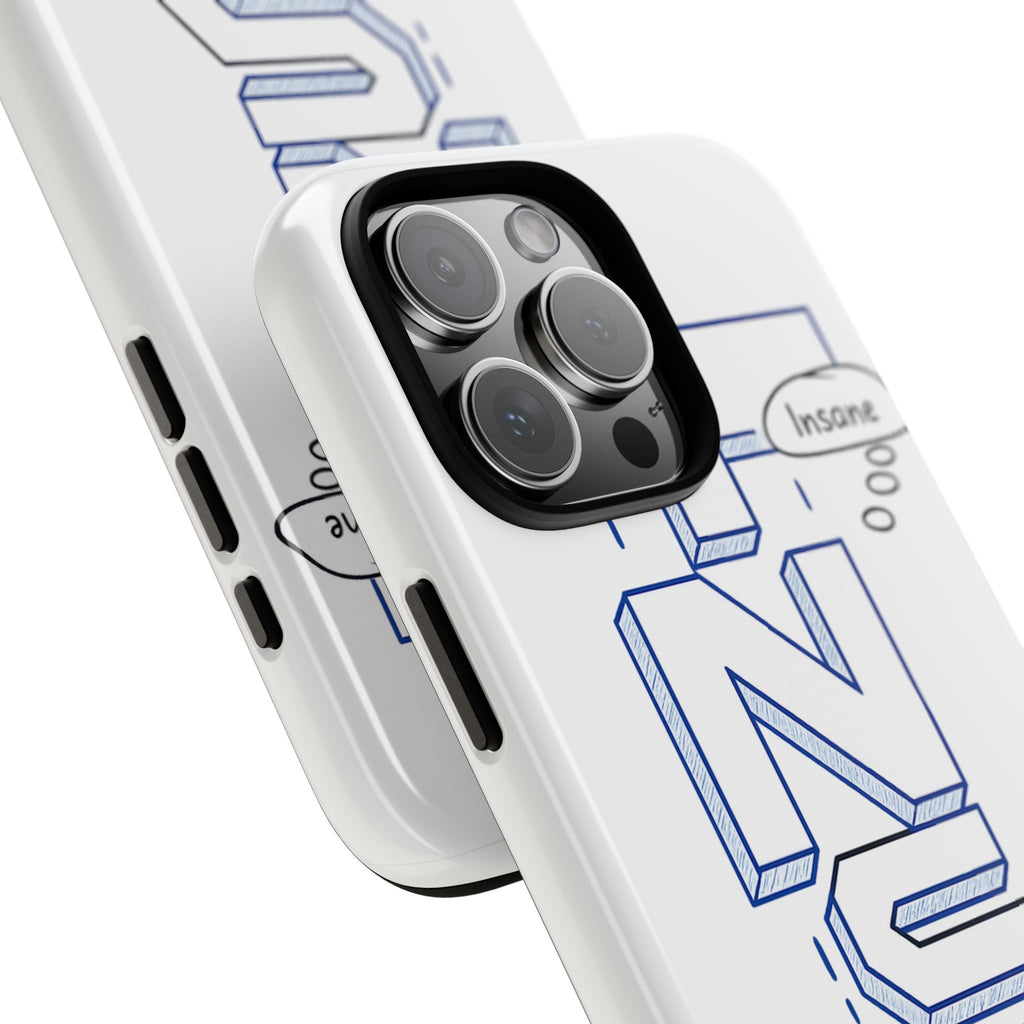 3D Bold Block Text Phone Case — Insane