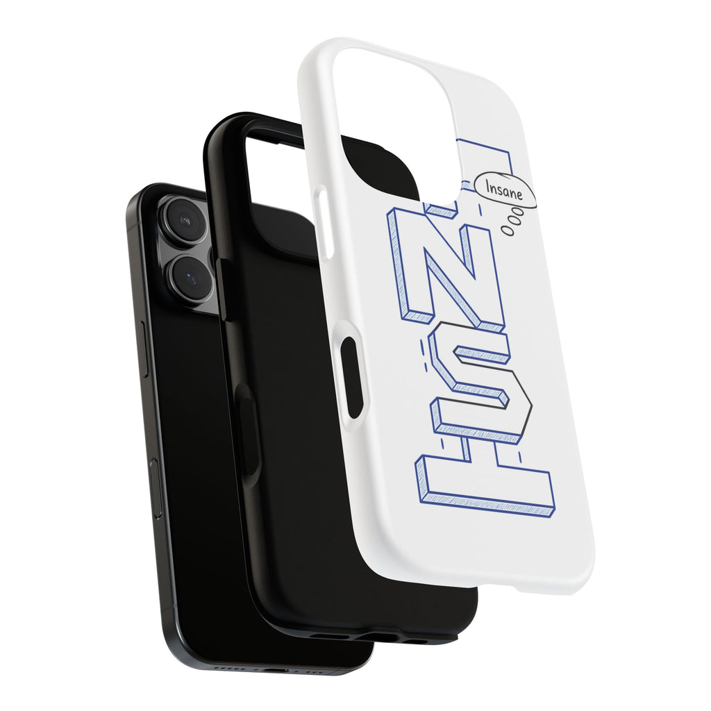 3D Bold Block Text Phone Case — Insane