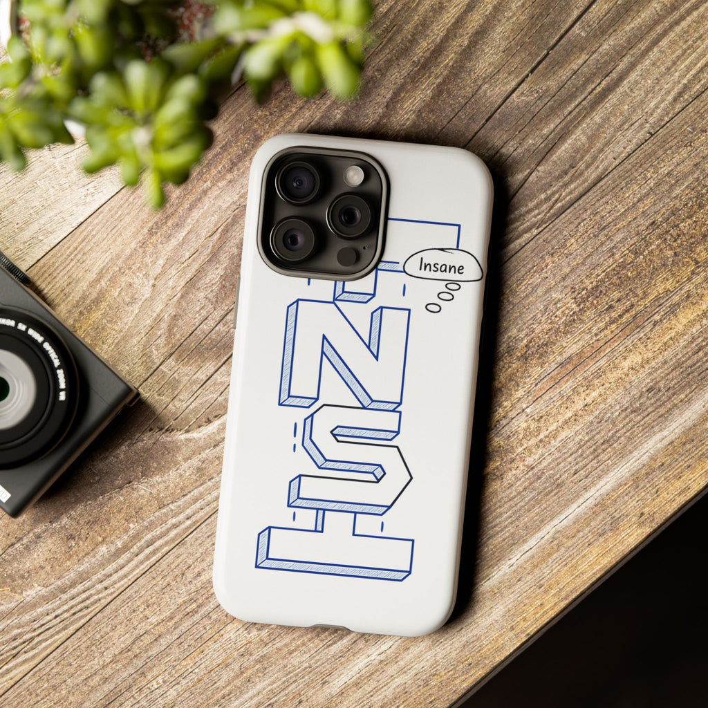 3D Bold Block Text Phone Case — Insane