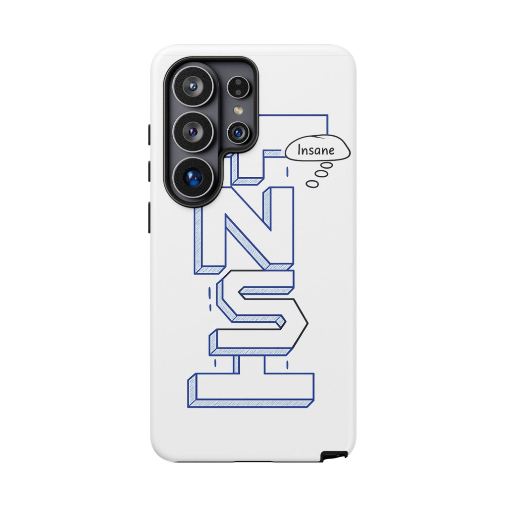 3D Bold Block Text Phone Case — Insane