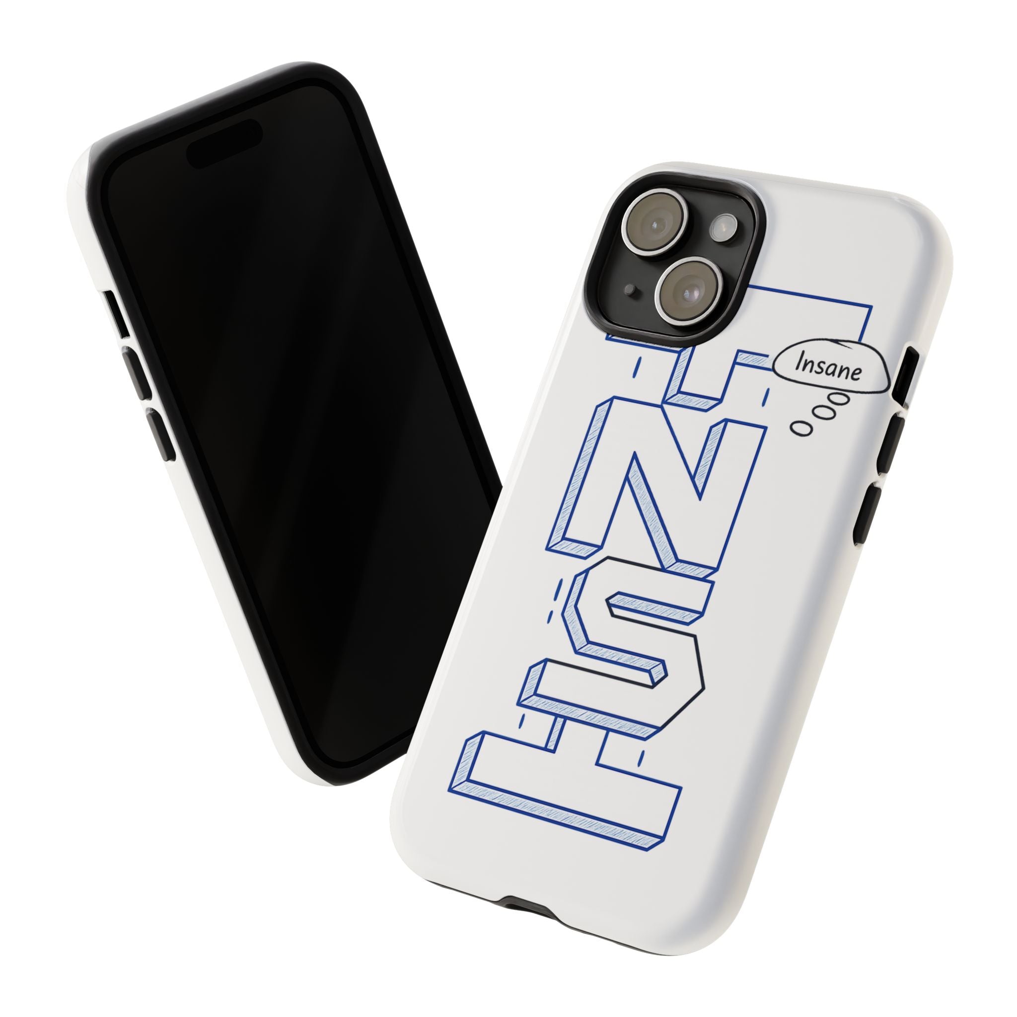 3D Bold Block Text Phone Case — Insane