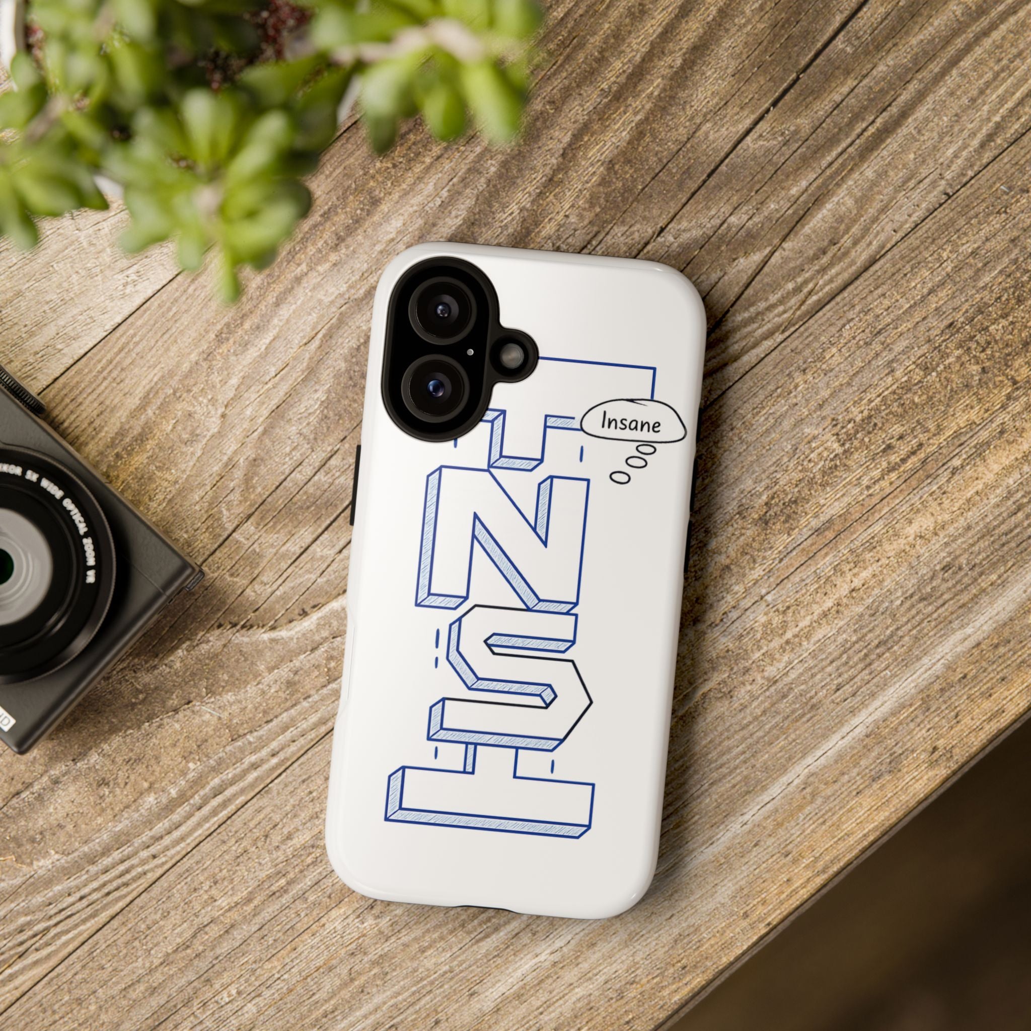 3D Bold Block Text Phone Case — Insane