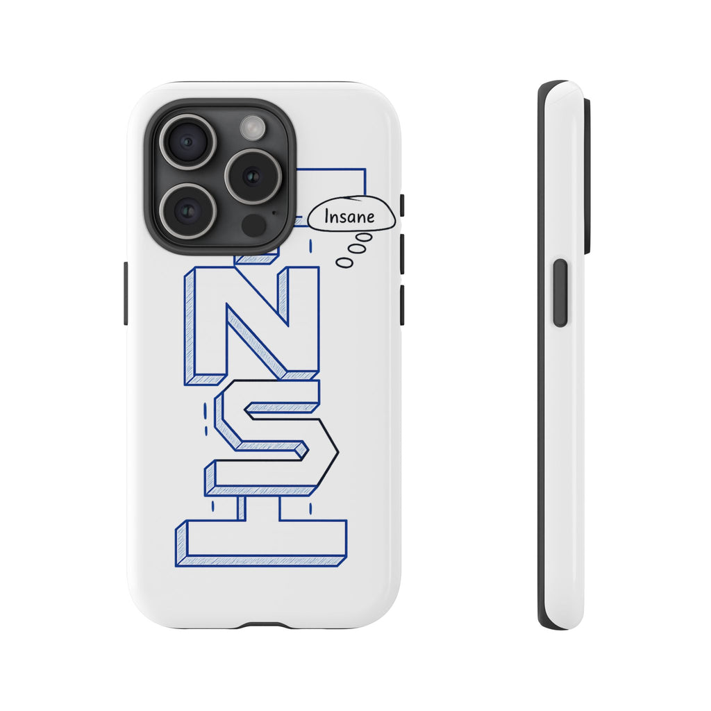 3D Bold Block Text Phone Case — Insane