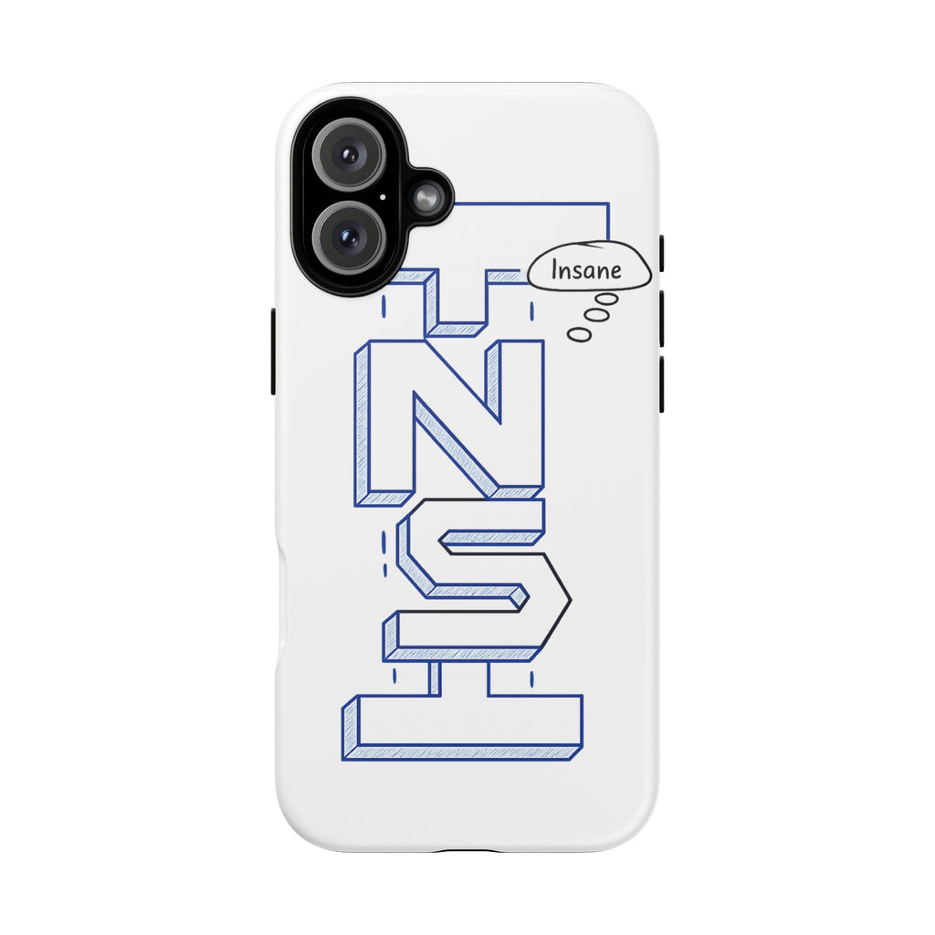 3D Bold Block Text Phone Case — Insane