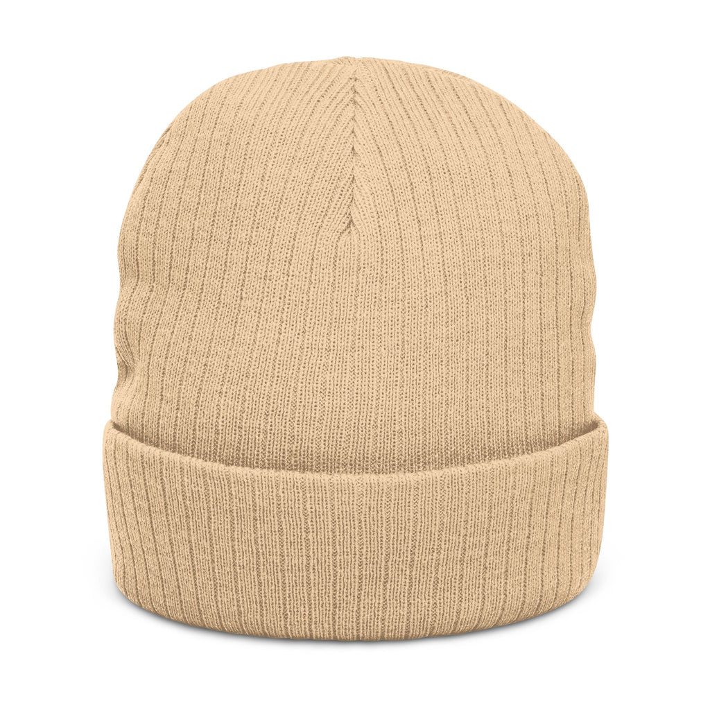 Embroidered Logo Ribbed Beanie — Insane