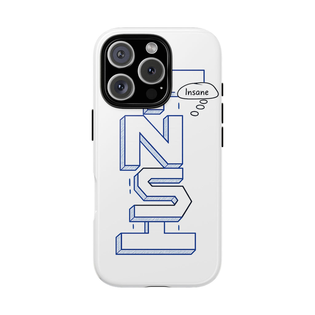 3D Bold Block Text Phone Case — Insane