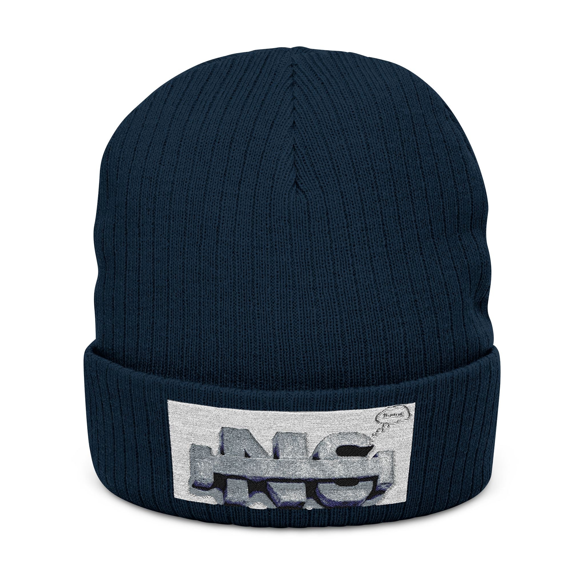 Embroidered Logo Ribbed Beanie — Insane