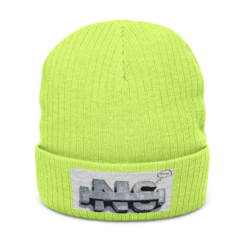 Embroidered Logo Ribbed Beanie — Insane