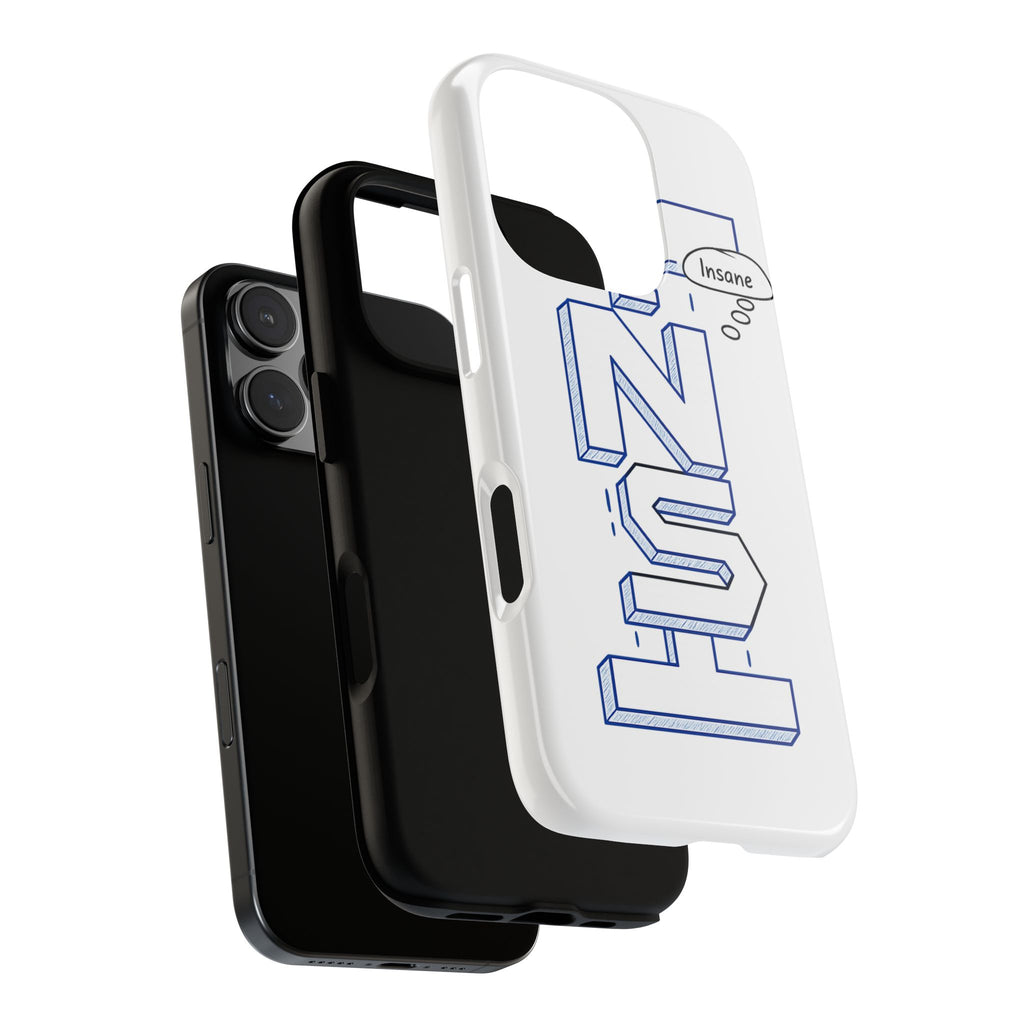 3D Bold Block Text Phone Case — Insane