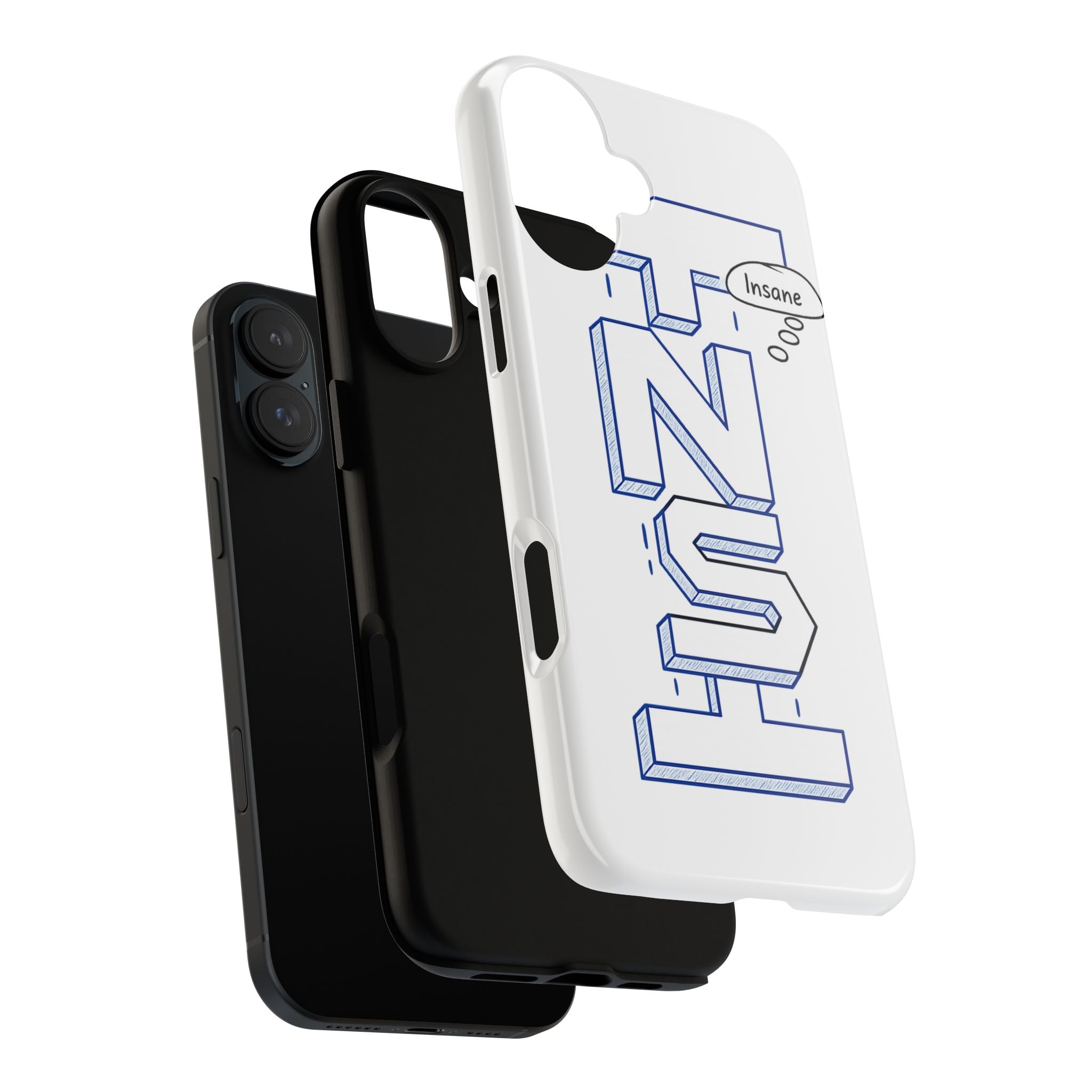 3D Bold Block Text Phone Case — Insane