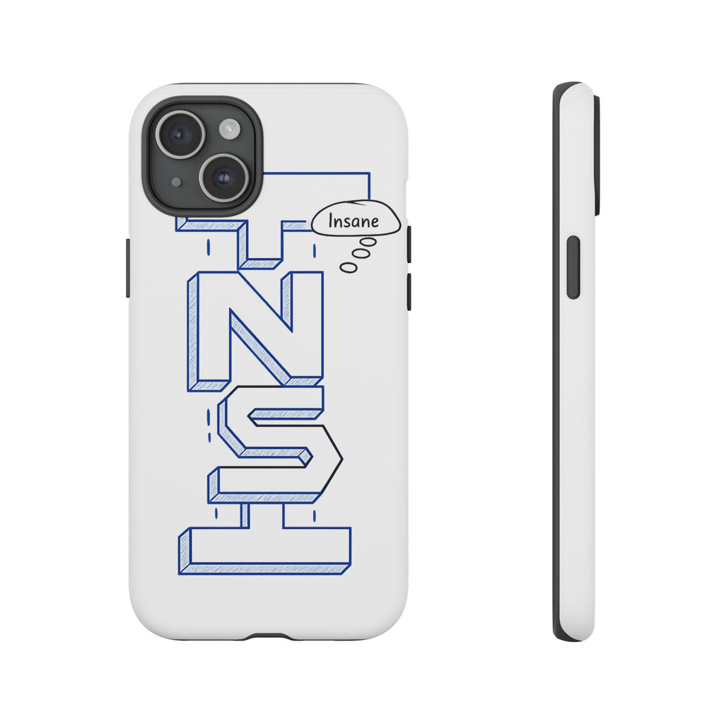 3D Bold Block Text Phone Case — Insane