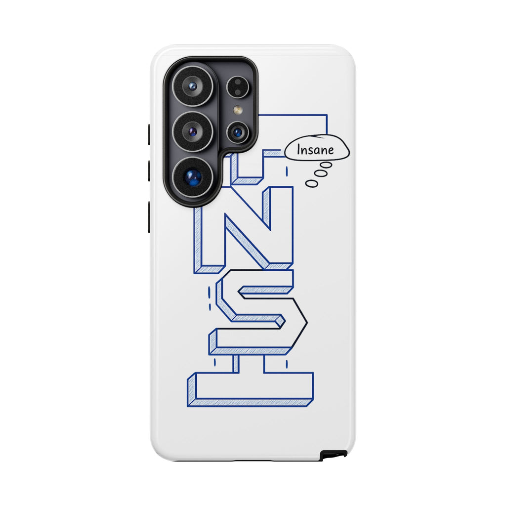 3D Bold Block Text Phone Case — Insane
