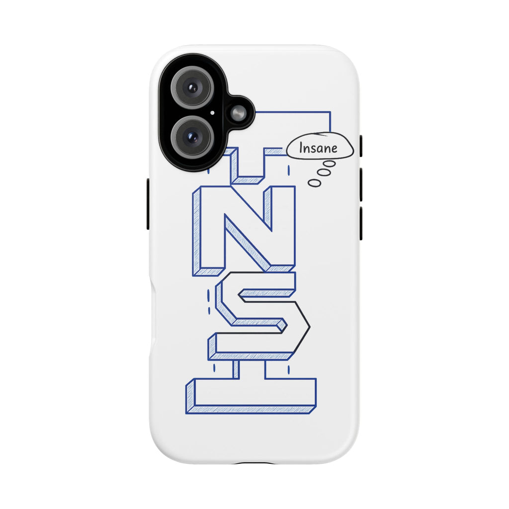 3D Bold Block Text Phone Case — Insane