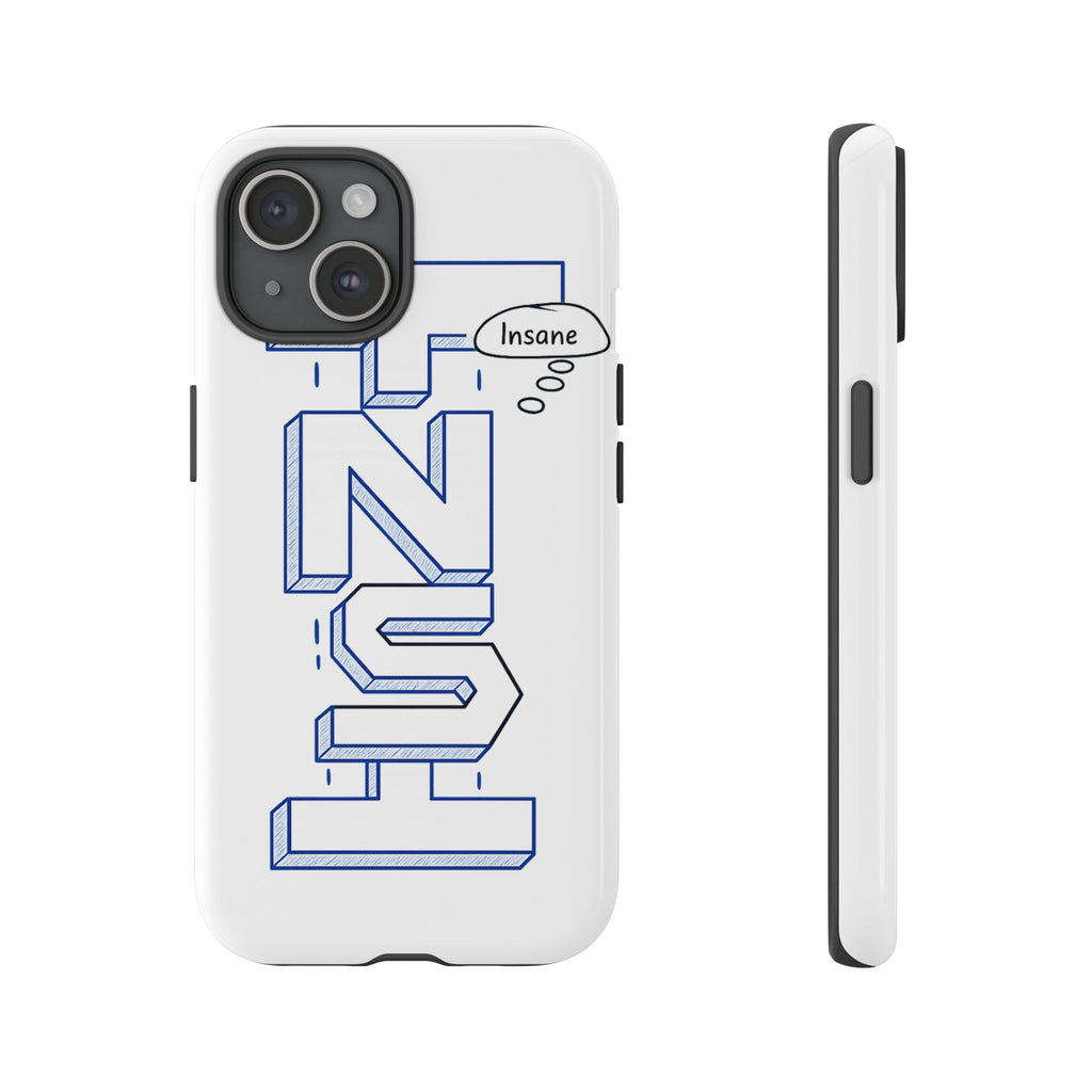 3D Bold Block Text Phone Case — Insane