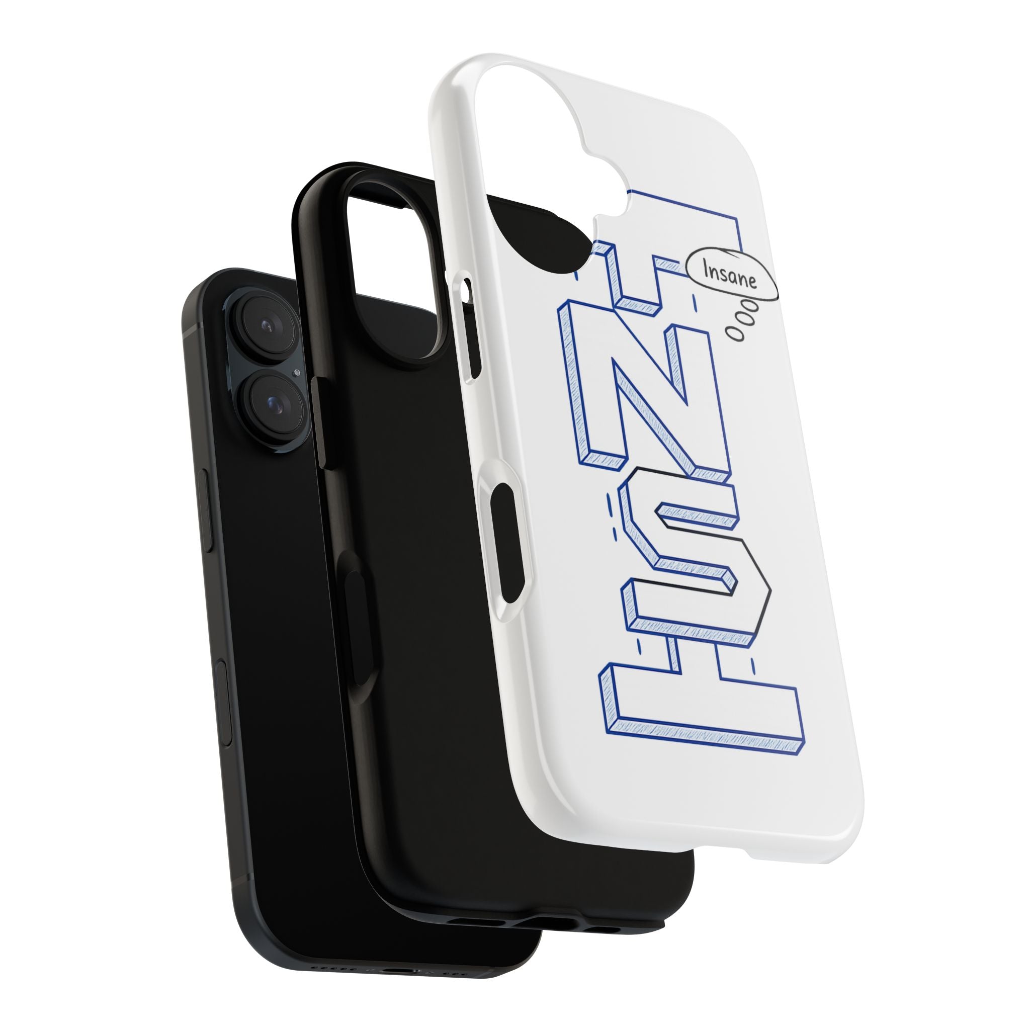 3D Bold Block Text Phone Case — Insane