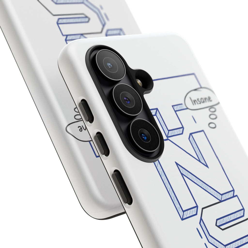 3D Bold Block Text Phone Case — Insane