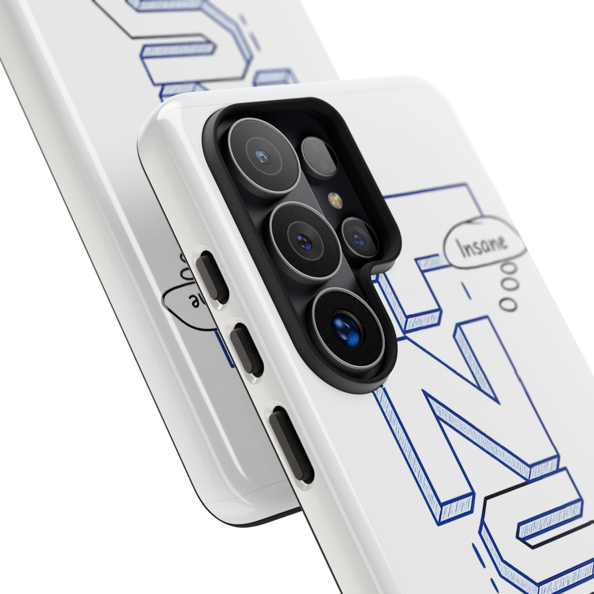 3D Bold Block Text Phone Case — Insane