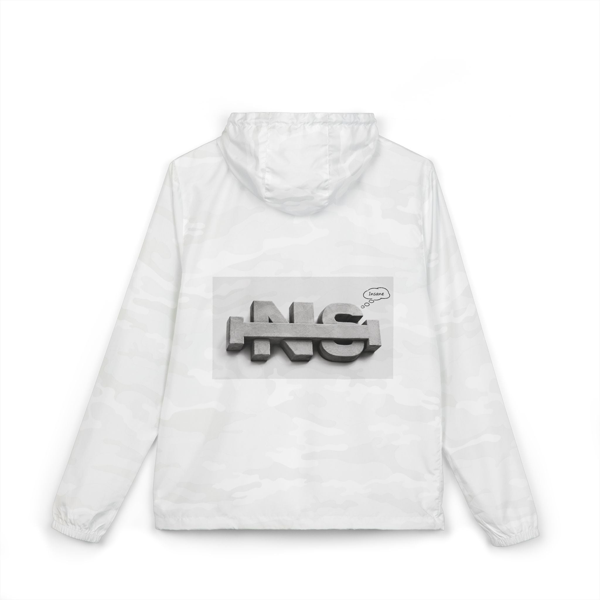 Minimal 3D Logo Hooded Windbreaker — Insane