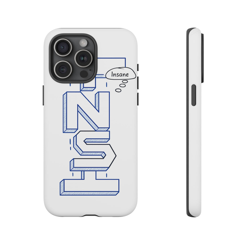 3D Bold Block Text Phone Case — Insane