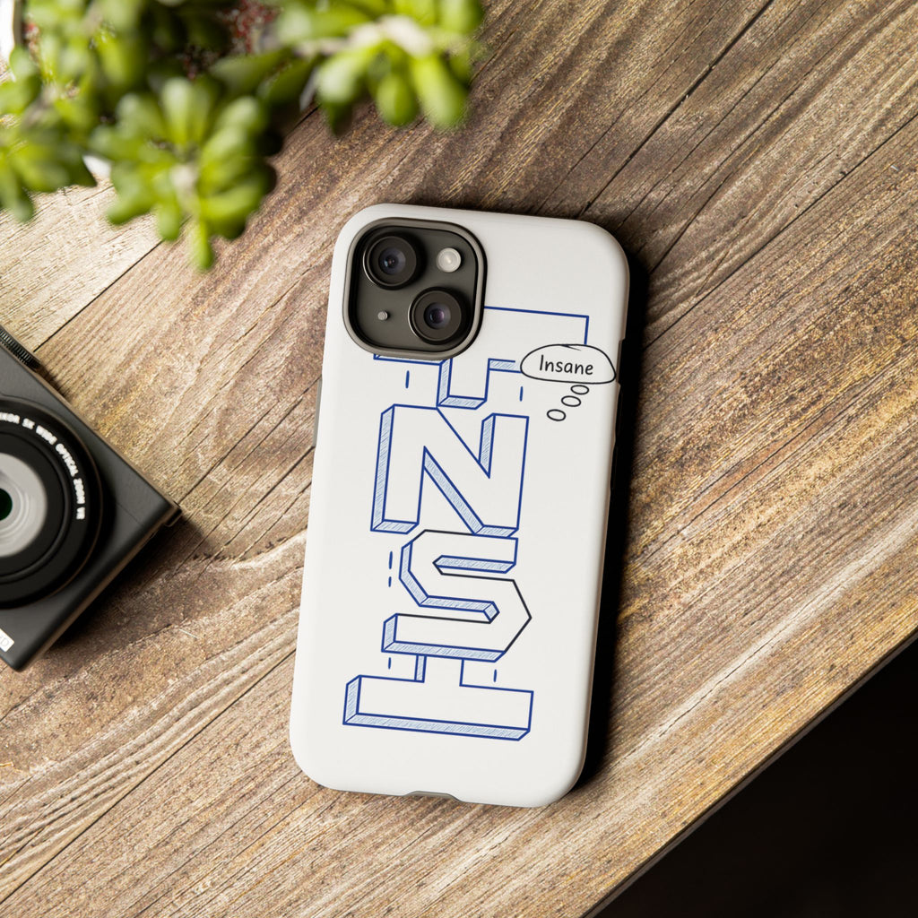 3D Bold Block Text Phone Case — Insane