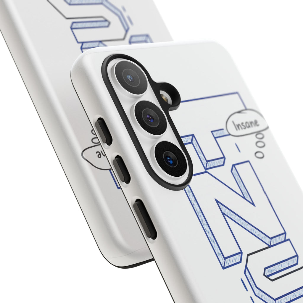 3D Bold Block Text Phone Case — Insane