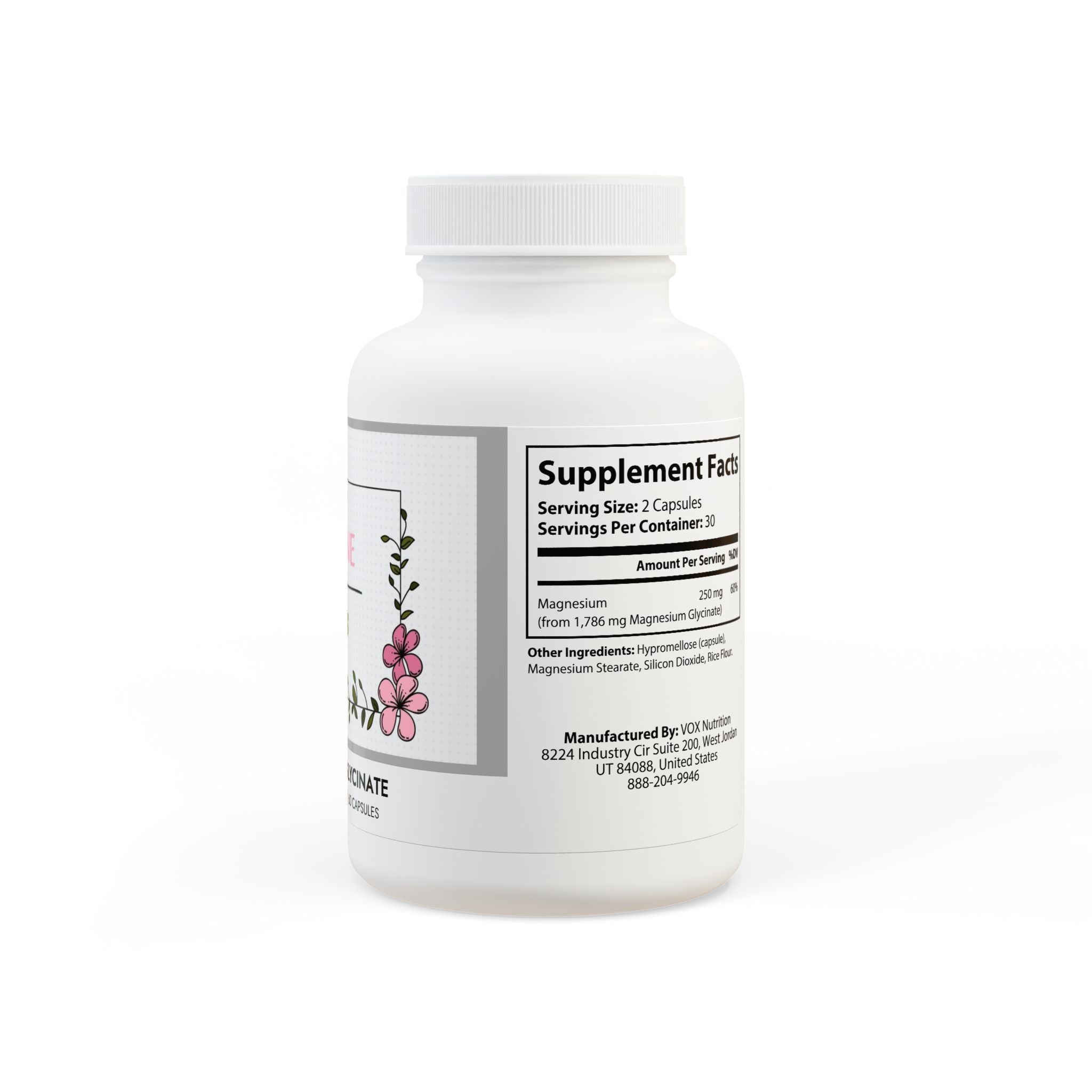 Magnesium Glycinate Supplement (60 Capsules)