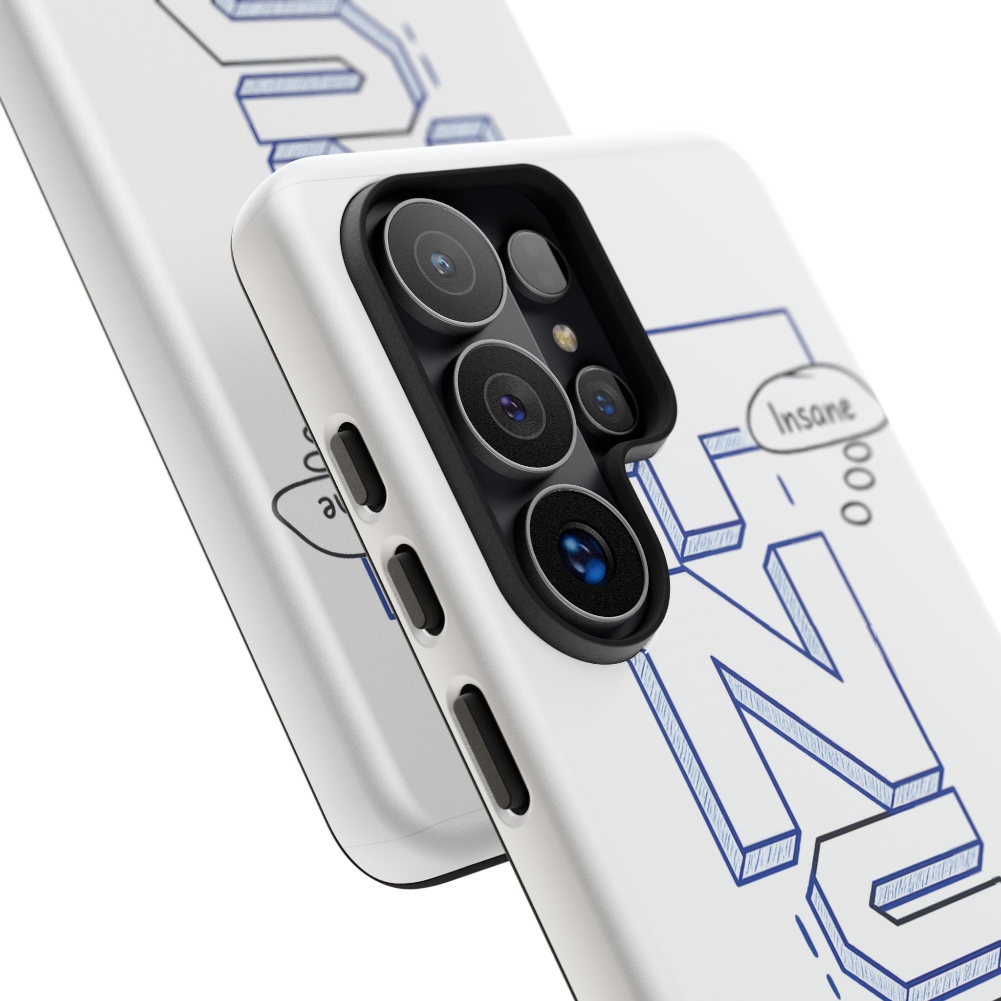 3D Bold Block Text Phone Case — Insane