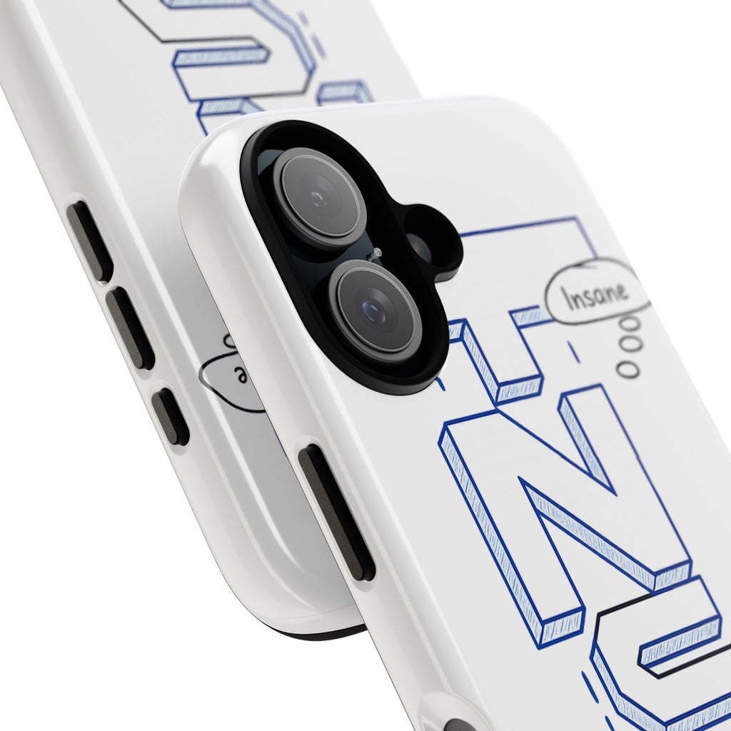 3D Bold Block Text Phone Case — Insane