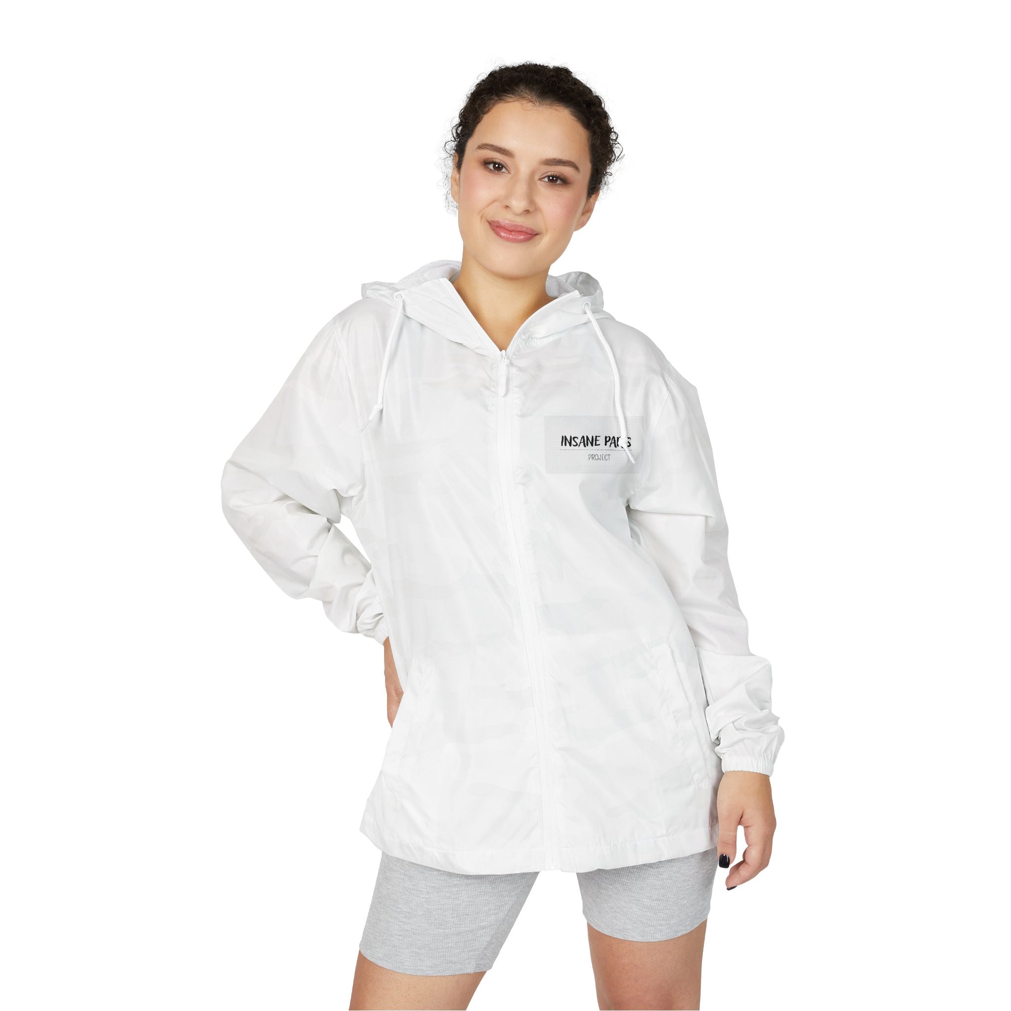 Minimal 3D Logo Hooded Windbreaker — Insane