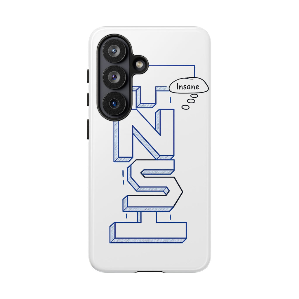 3D Bold Block Text Phone Case — Insane