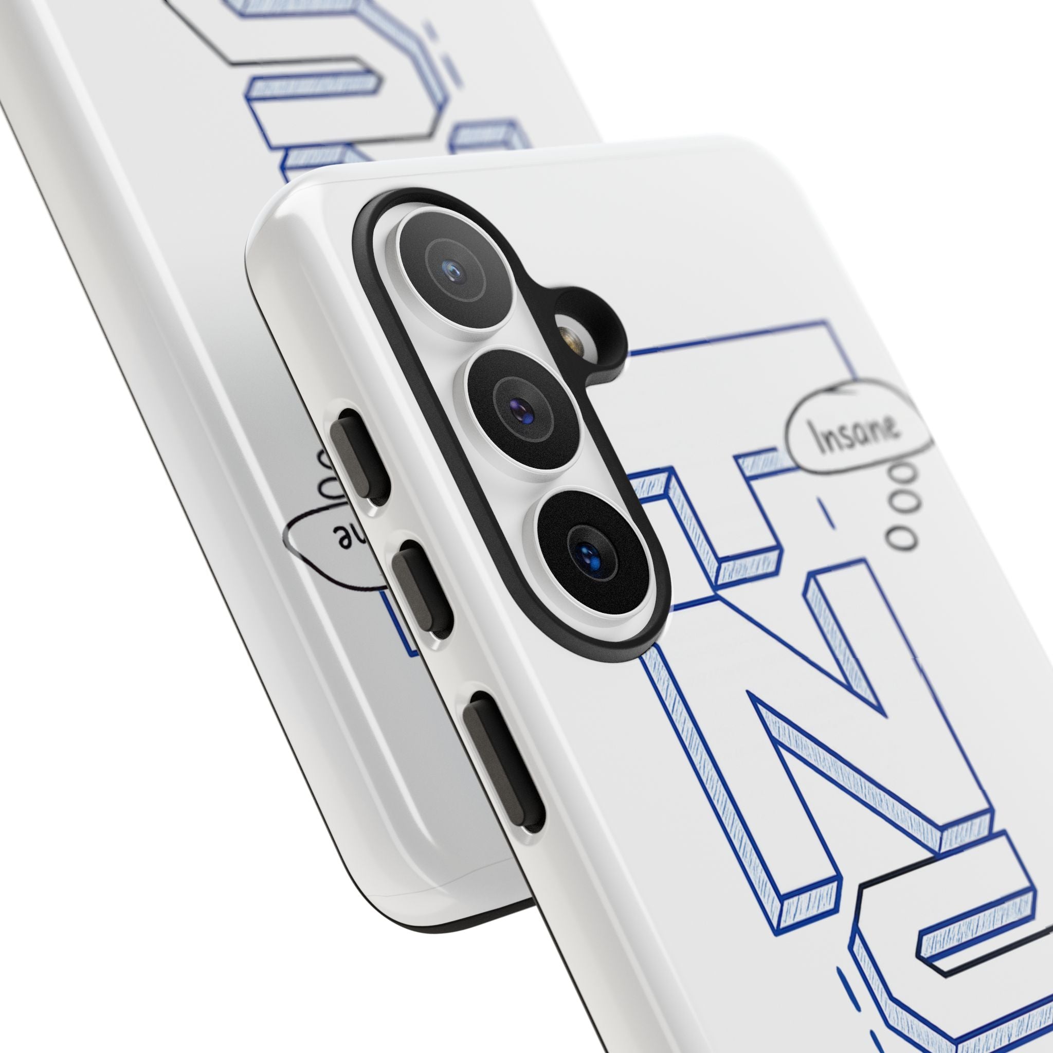3D Bold Block Text Phone Case — Insane