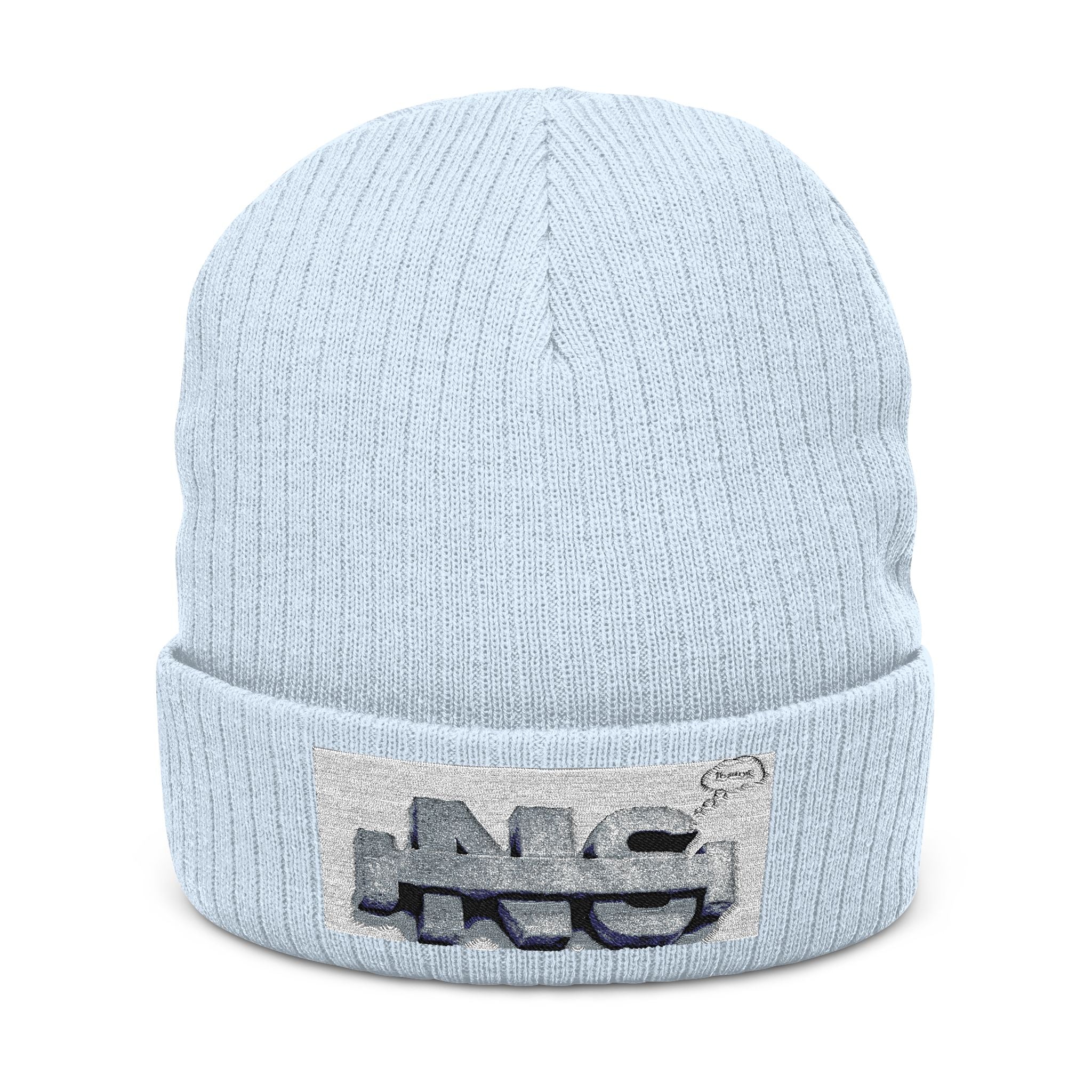 Embroidered Logo Ribbed Beanie — Insane